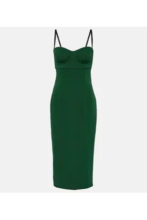 Dolce & Gabbana Vestido bustier midi de charmeuse de mezcla de seda