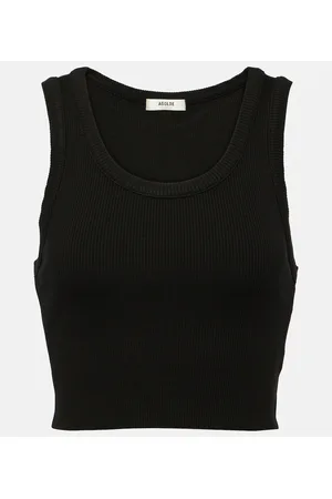 AGOLDE Crop top de punto acanalado