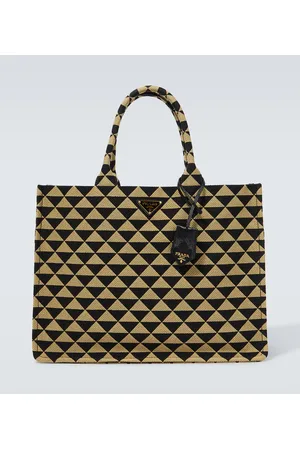 Prada Tote Symbole de tela bordada
