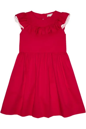 Il gufo Vestido en mezcla de algodón con volantes