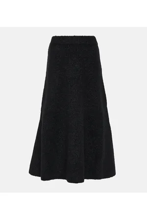GABRIELA HEARST Falda midi Pablo de bouclé de lana y seda