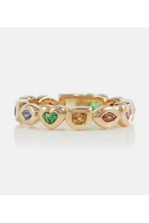Robinson Pelham Anillo Eye Love You Mini de oro de 18 ct con zafiros y tsavoritas