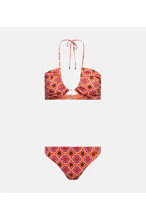 Etro Bikini con cuello halter estampado