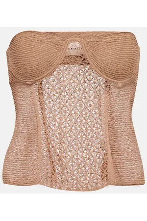 Khaite Top bustier Lori en punto de encaje