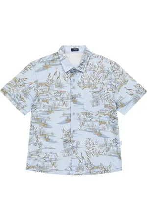 Il gufo Camisa de algodón estampada