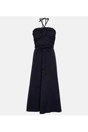 VERONICA BEARD Vestido midi Tucker mezcla de algodón