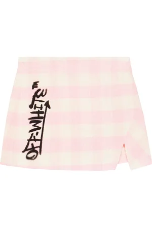 OFF-WHITE Falda de punto bouclé a cuadros
