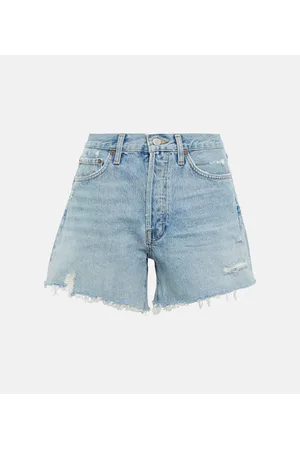 AGOLDE Shorts Parker de denim de tiro medio