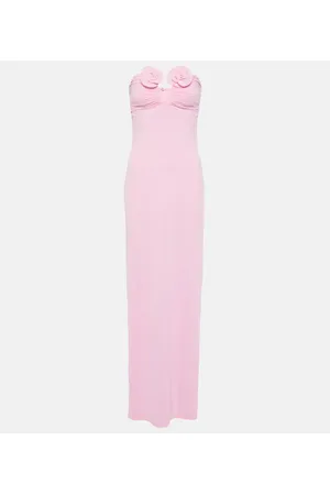 MAGDA BUTRYM Vestido largo sin tirantes floral