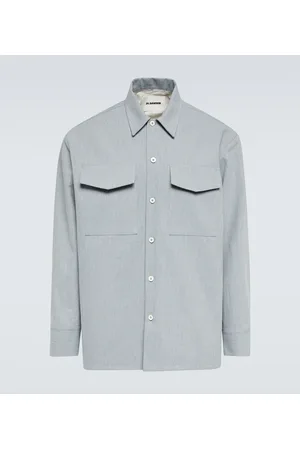 Jil Sander Camisa de algodón con bolsillos