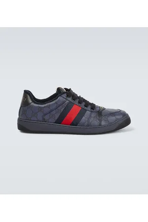 Gucci Zapatillas Screener de lona GG con piel