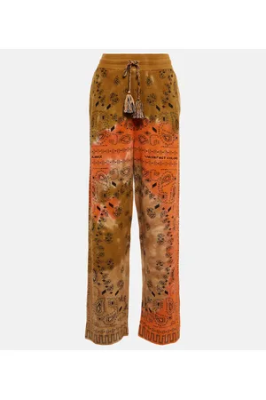 Alanui Pantalones Bandana en piqué de algodón