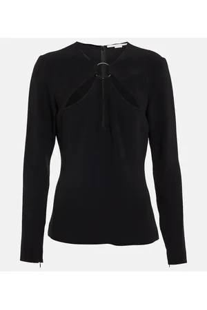 Stella McCartney Top de crepé con abertura