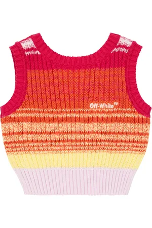 OFF-WHITE Chaleco de algodón a rayas
