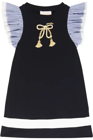 MONNALISA Vestido de jersey de algodón bordado