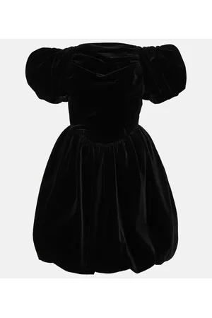 Simone Rocha Vestido corto de terciopelo de algodón