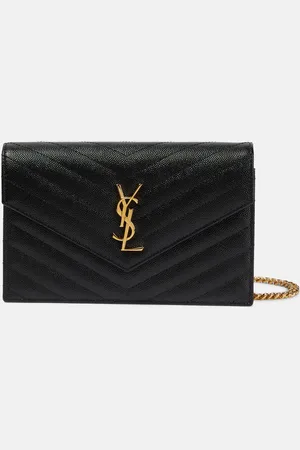 Saint Laurent Cartera con cadena Cassandre de piel matelassé