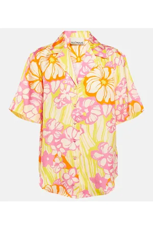 ALÉMAIS Alémais Camisa Fenella de seda floral