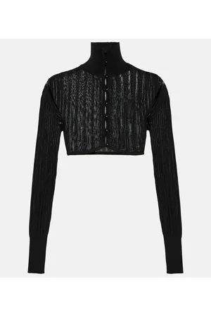 Alaïa Alaïa Cárdigan cropped de punto acanalado