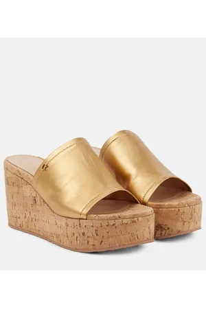 Gianvito Rossi Sandalias de piel con cuña
