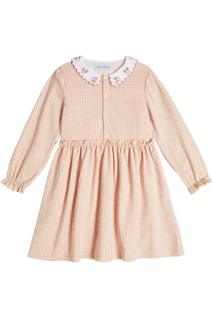Tartine Et Chocolat Vestido a cuadros fruncido