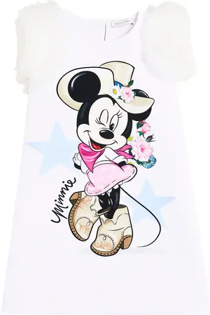 MONNALISA Vestido de crepé estampado