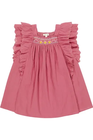 Louise Misha Vestido Martine de algodón con volantes