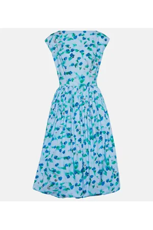 Marni Vestido de popelín de algodón floral