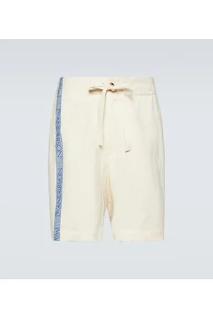J.W.Anderson Shorts de algodón y lino de tiro alto
