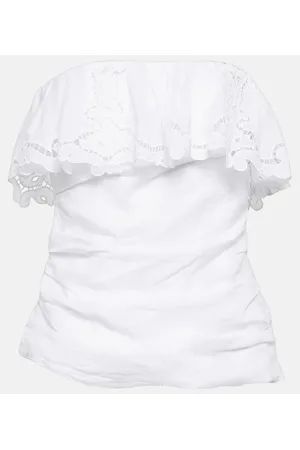 Isabel Marant Top Kesha de ramio bordado