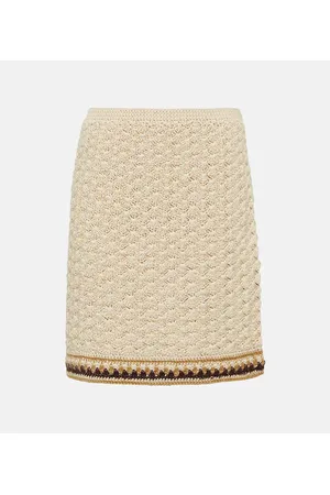 Tory Burch Minifalda de croché en mezcla de algodón