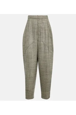Stella McCartney Pantalones tapered de lana de tiro alto