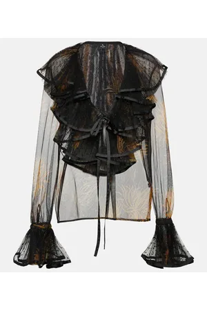 Etro Blusa estampada con volantes
