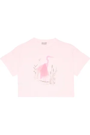 Il gufo Camiseta en jersey de algodón