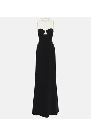 Stella McCartney Vestido de fiesta de crepé con malla