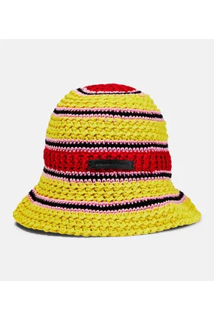 Stella McCartney Sombrero en croché de algodón con logo