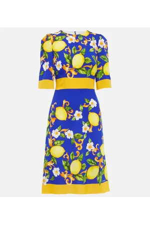 Dolce & Gabbana Vestido midi en mezcla de seda