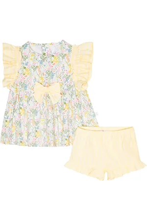 Il gufo Bebé - set de vestido y braga de algodón