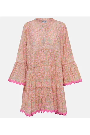 Juliet Dunn Vestido corto de algodón floral