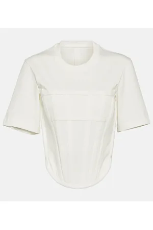 DION LEE Camiseta Corset en jersey de algodón