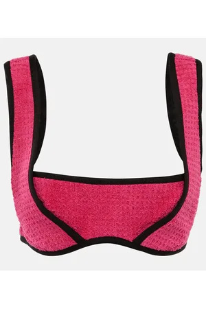 Marine Serre Top de algodón en jacquard