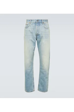 VALENTINO Jeans rectos cropped de tiro medio