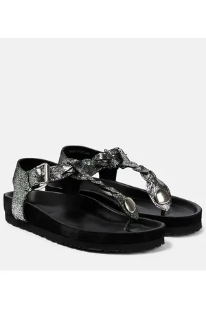 Isabel Marant Sandalias Brook de piel metalizada