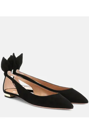 Aquazzura Bailarinas Bow Tie de ante