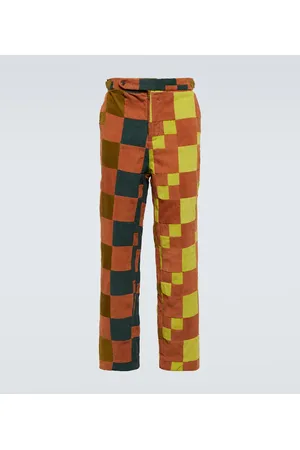 BODE Pantalones de pana con patchwork