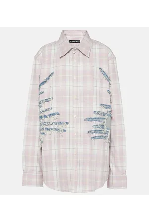 Y / PROJECT Camisa Whisker de franela a cuadros