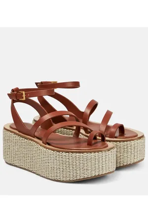 Max Mara Sandalias con paltaforma Biarritz de piel