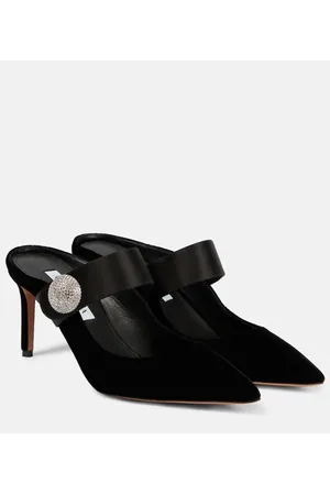 Aquazzura Mules Macaron de terciopelo adronado