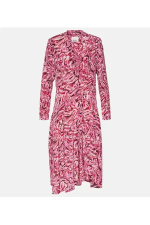Isabel Marant Vestido midi Patel de seda estampado