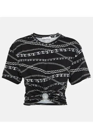 Paco rabanne Crop top de jersey estampado